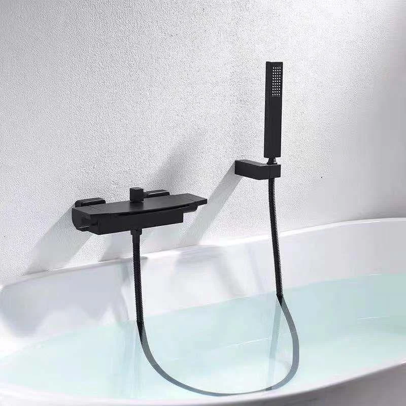 Wall Mounted Bath Tap Solid Color Waterfall Bathroom Tap -Bathlova