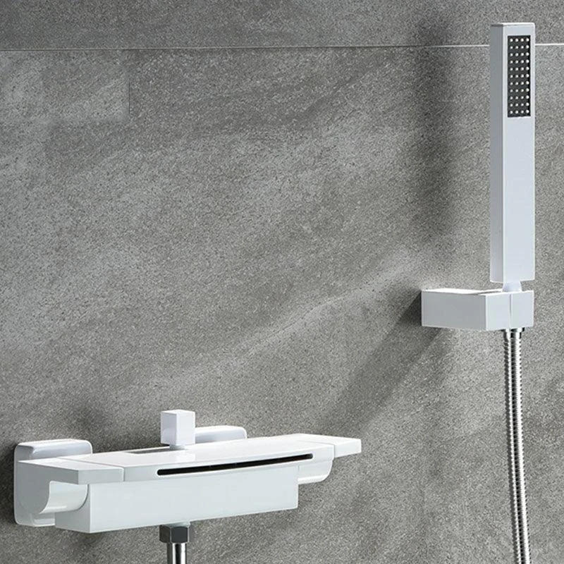 Wall Mounted Bath Tap Solid Color Waterfall Bathroom Tap -Bathlova