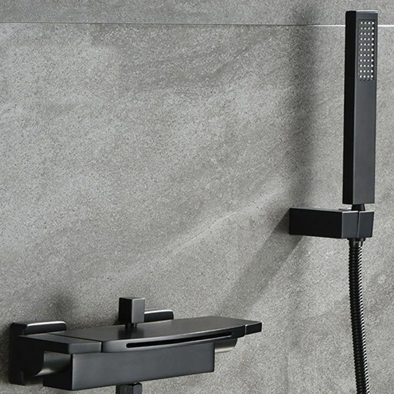 Wall Mounted Bath Tap Solid Color Waterfall Bathroom Tap -Bathlova