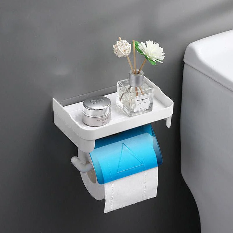 Wall-Mounted Bathroom Roll Paper Storage Rack Toilet Shelf Accessory -Bathlova