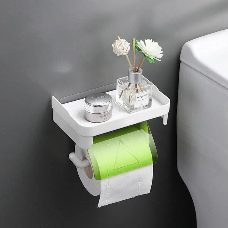 Wall-Mounted Bathroom Roll Paper Storage Rack Toilet Shelf Accessory -Bathlova