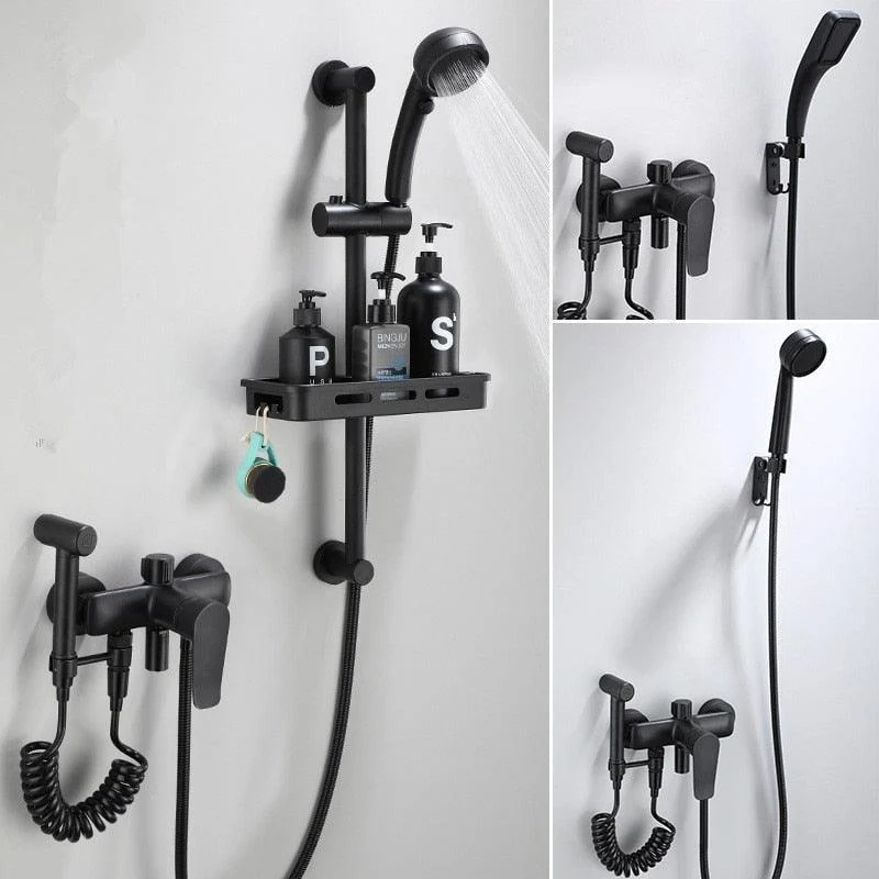 Wall Mounted Bathroom Shower Tap with Pull-Out Spray -Bathlova