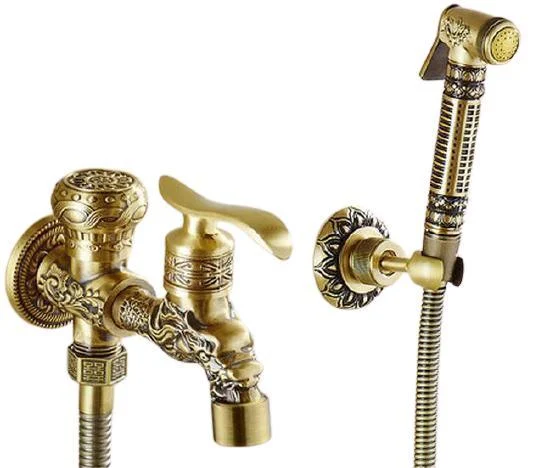 Wall Mounted Bathroom Single Handle Bidet and Washing Machine Tap Set﻿ -Bathlova