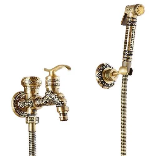 Wall Mounted Bathroom Single Handle Bidet and Washing Machine Tap Set﻿ -Bathlova