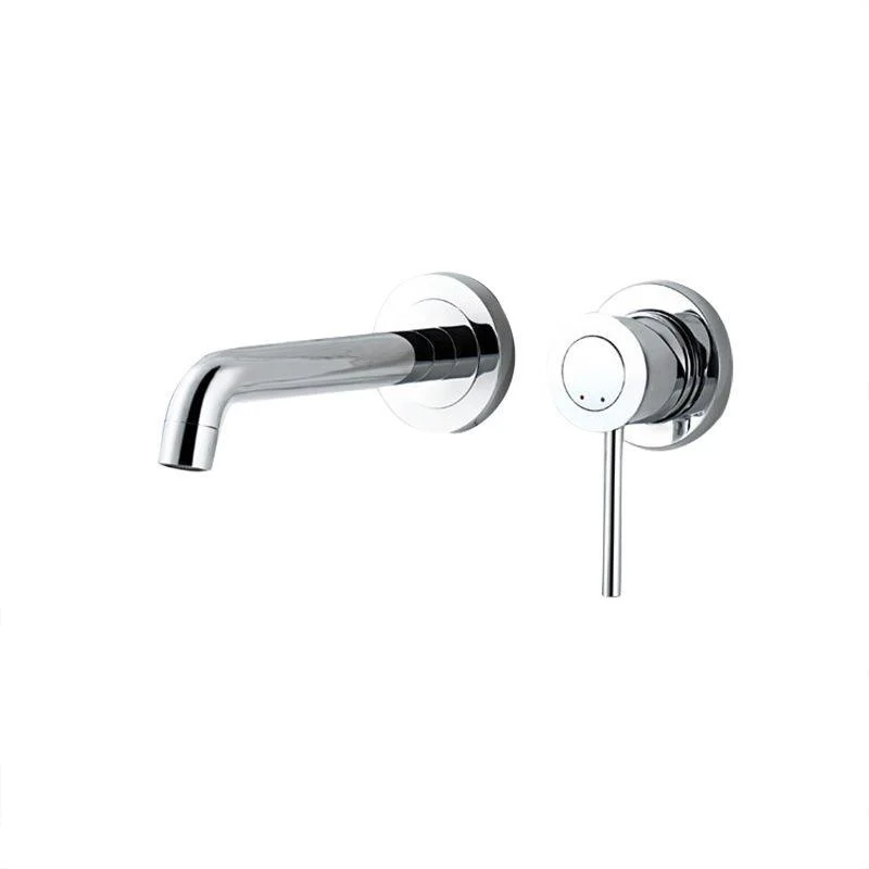 Wall Mounted Bathroom Tap 2 Hole Taps Low Arc Chrome Sink Tap -Bathlova