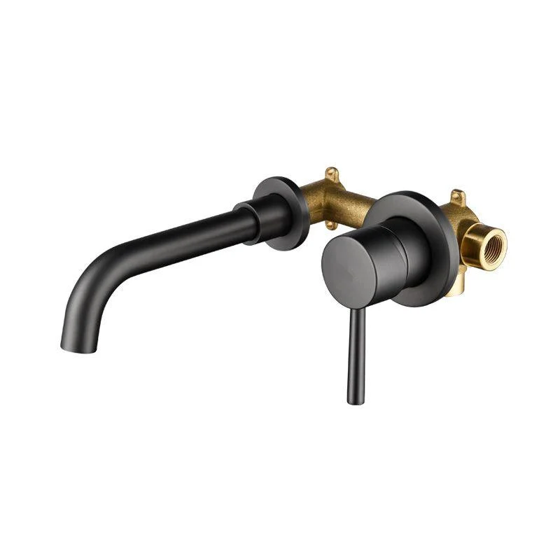 Wall Mounted Bathroom Tap Swivel Spout Low Arc 2 Hole Taps -Bathlova