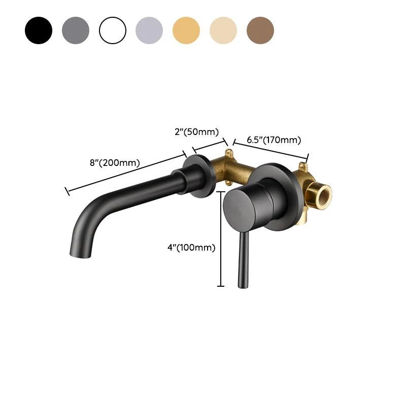 Wall Mounted Bathroom Tap Swivel Spout Low Arc 2 Hole Taps -Bathlova