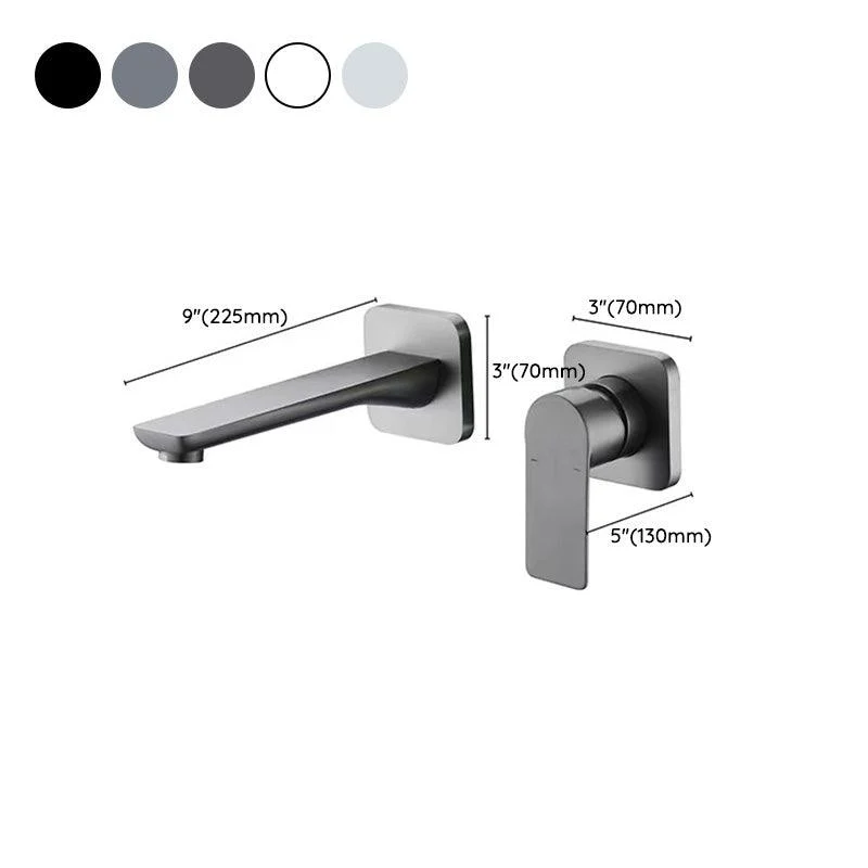 Wall Mounted Bathroom Tap Waterfall Spout with Lever Handle -Bathlova