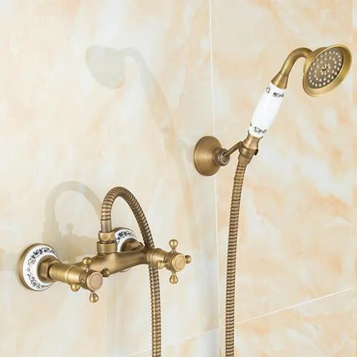 Wall Mounted Bathroom Tap with Hand Shower Set -Bathlova