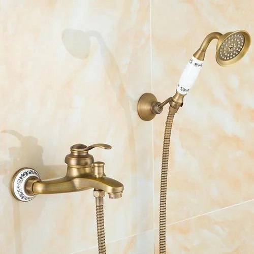 Wall Mounted Bathroom Tap with Hand Shower Set -Bathlova