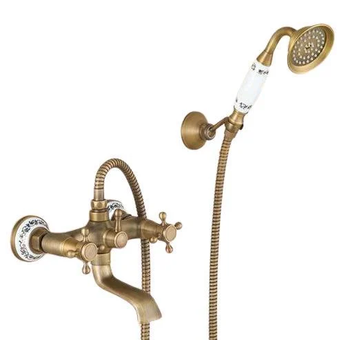 Wall Mounted Bathroom Tap with Hand Shower Set -Bathlova