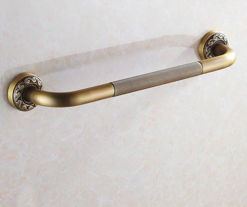 Wall Mounted Black Antique Brass Classy Bathroom Grab Bar Handrail -Bathlova