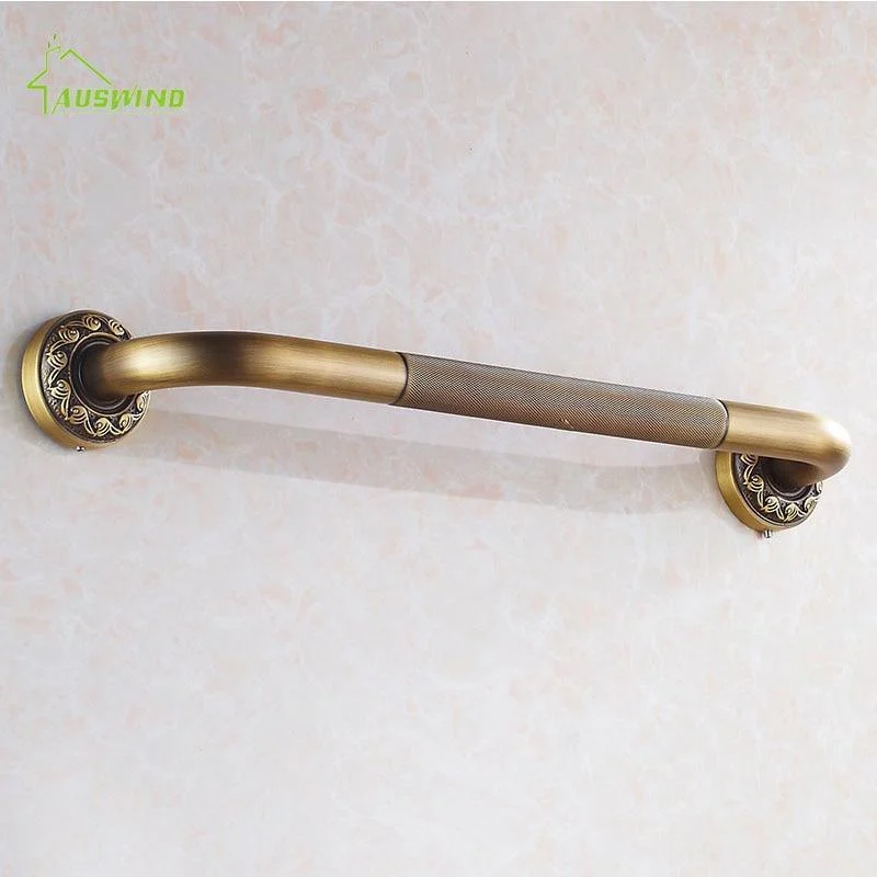 Wall Mounted Black Antique Brass Classy Bathroom Grab Bar Handrail -Bathlova