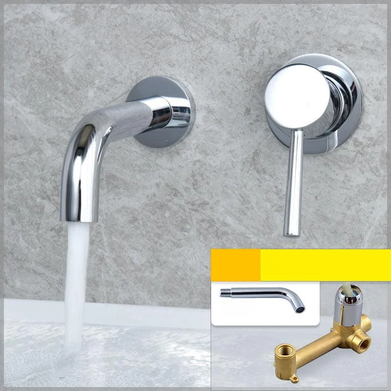 Wall Mounted Bronze Tub Filler Double Handles Bathtub Spout Tub Tap Trim -Bathlova