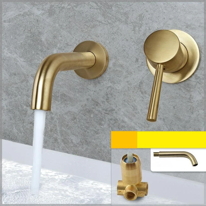 Wall Mounted Bronze Tub Filler Double Handles Bathtub Spout Tub Tap Trim -Bathlova