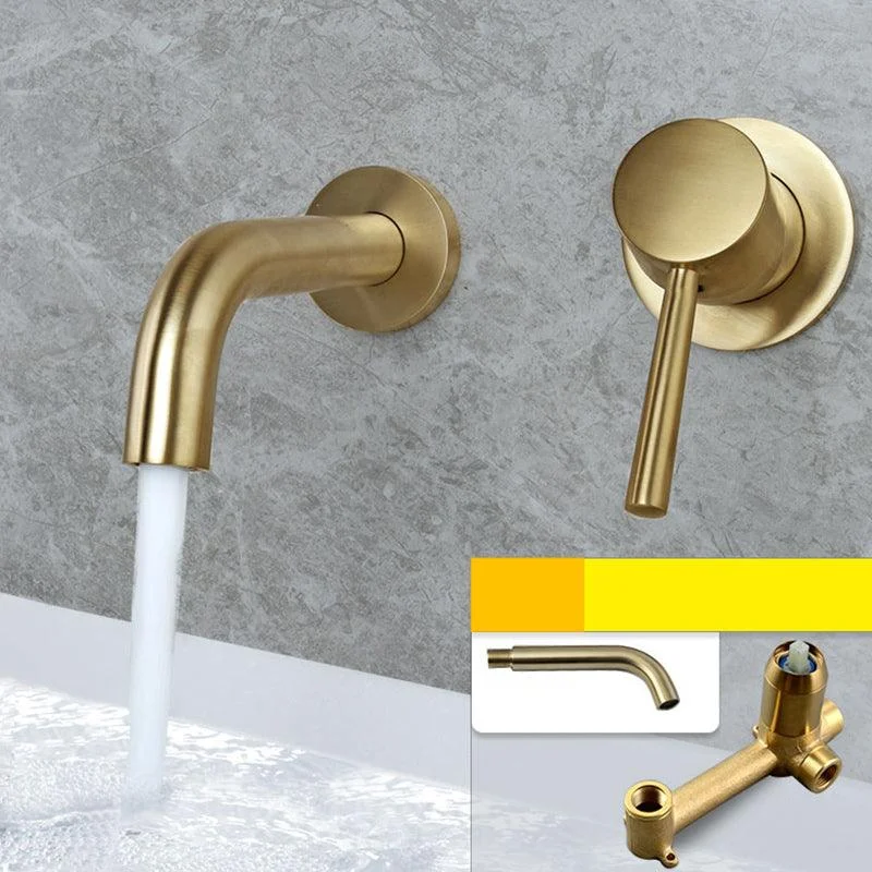 Wall Mounted Bronze Tub Filler Double Handles Bathtub Spout Tub Tap Trim -Bathlova