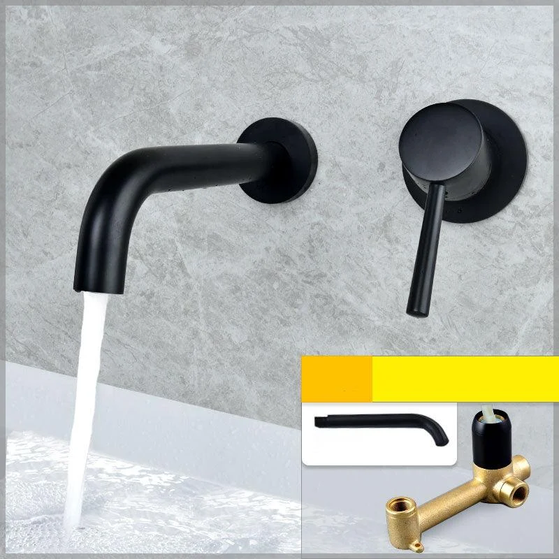 Wall Mounted Bronze Tub Filler Double Handles Bathtub Spout Tub Tap Trim -Bathlova