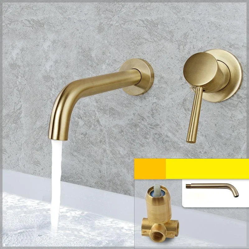 Wall Mounted Bronze Tub Filler Double Handles Bathtub Spout Tub Tap Trim -Bathlova