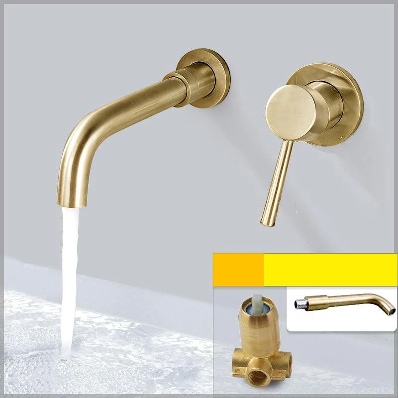 Wall Mounted Bronze Tub Filler Double Handles Bathtub Spout Tub Tap Trim -Bathlova