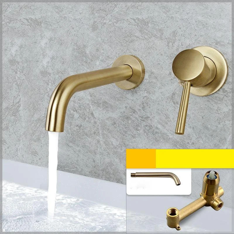 Wall Mounted Bronze Tub Filler Double Handles Bathtub Spout Tub Tap Trim -Bathlova