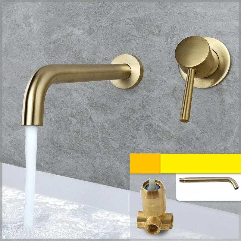 Wall Mounted Bronze Tub Filler Double Handles Bathtub Spout Tub Tap Trim -Bathlova