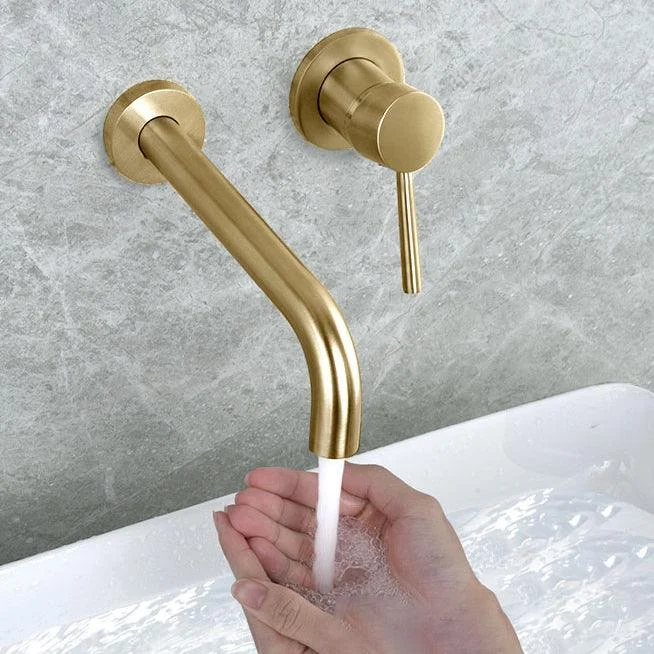 Wall Mounted Bronze Tub Filler Double Handles Bathtub Spout Tub Tap Trim -Bathlova