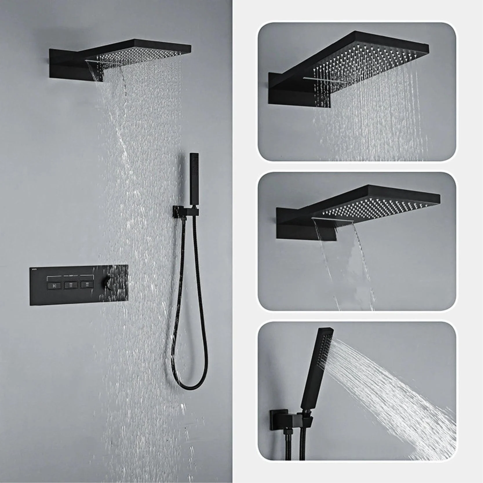 Wall Mounted Design 3-function Bathroom Tap Shower System -Bathlova