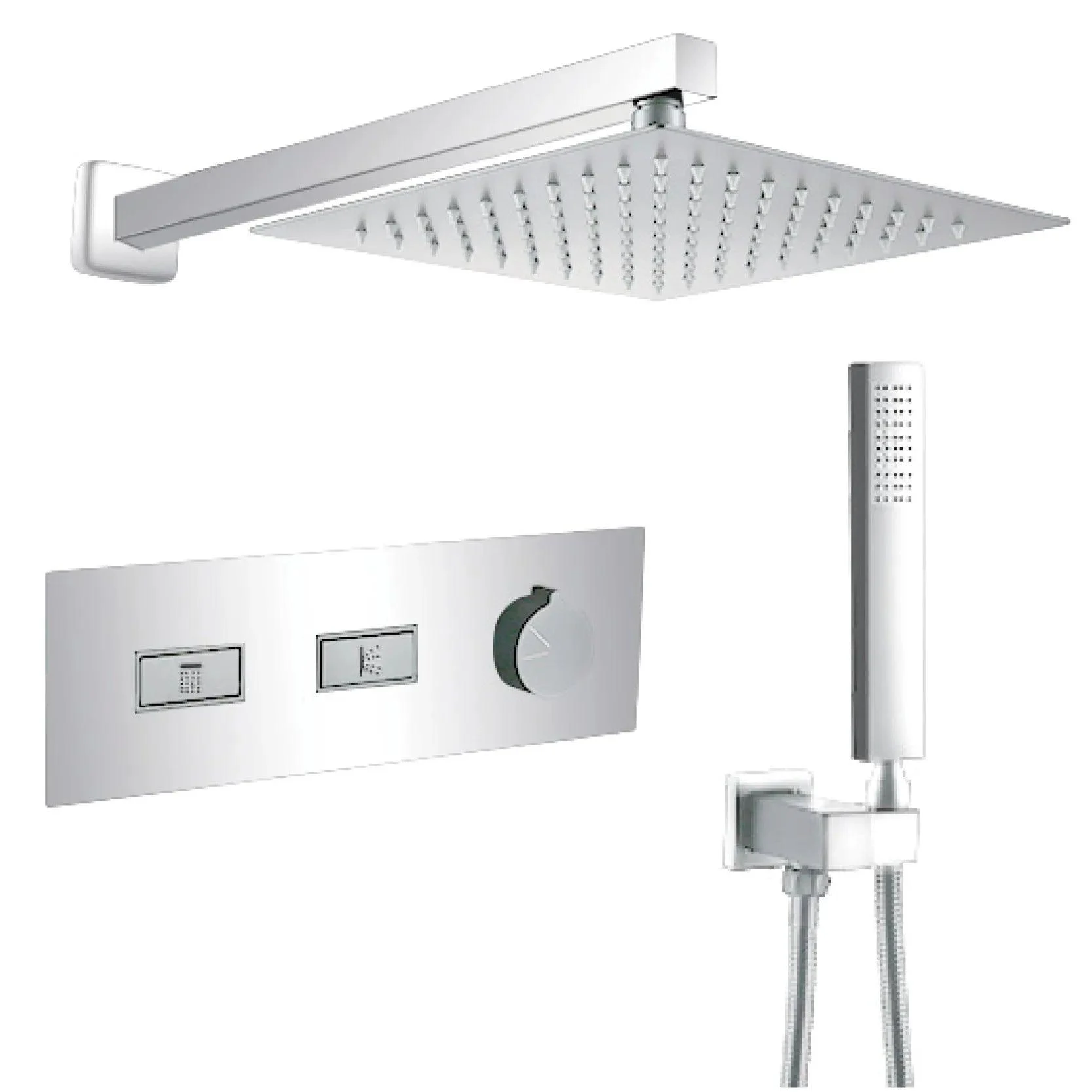 Wall Mounted Design 3-function Bathroom Tap Shower System -Bathlova