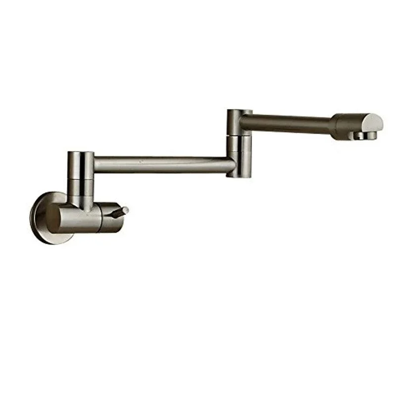 Wall Mounted Double Spout Kitchen Tap Extendable Arm With Filter -Bathlova