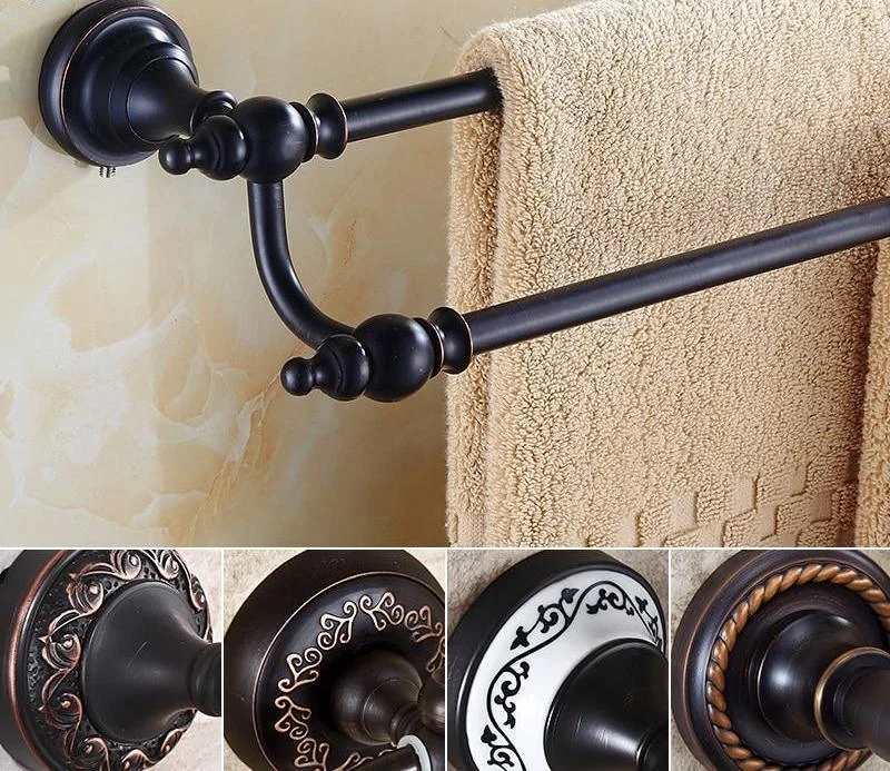 Wall Mounted Double Towel Bar Bathroom Accessory -Bathlova