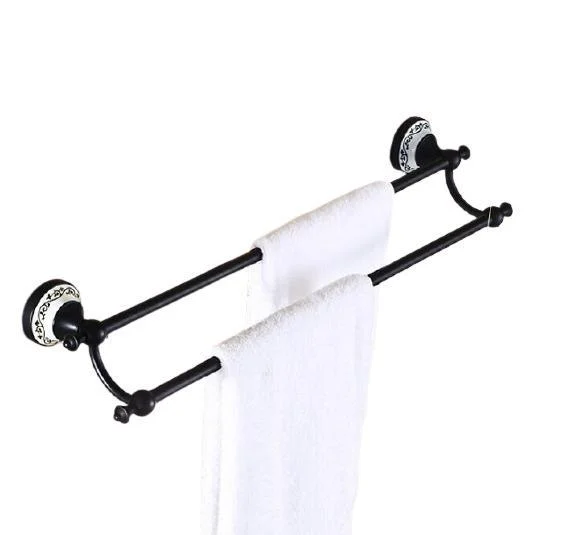 Wall Mounted Double Towel Bar Bathroom Accessory -Bathlova