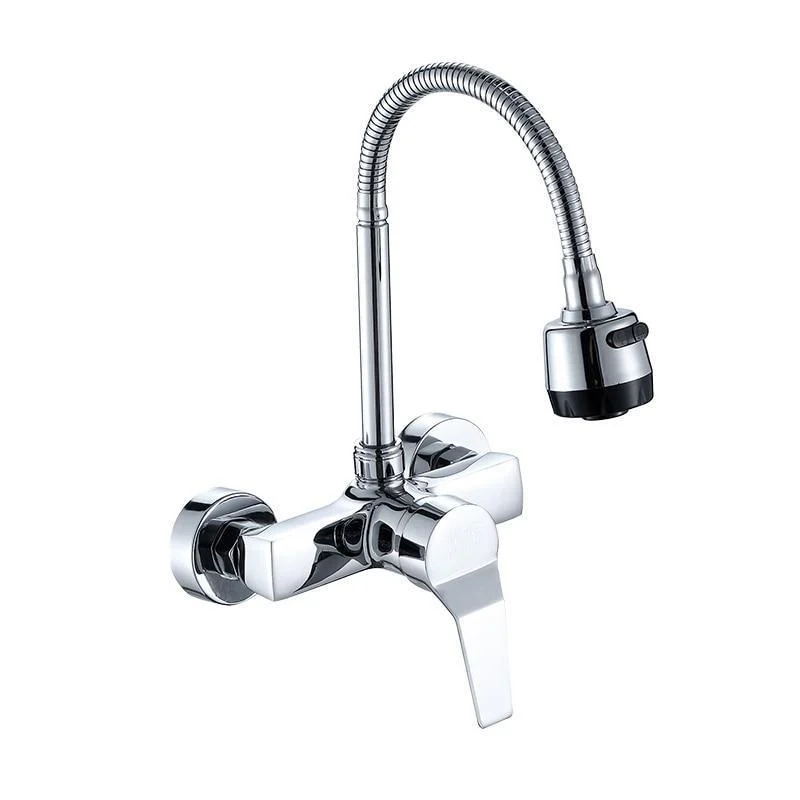 Wall Mounted Dual Hole Flexible Single Lever Kitchen Tap -Bathlova