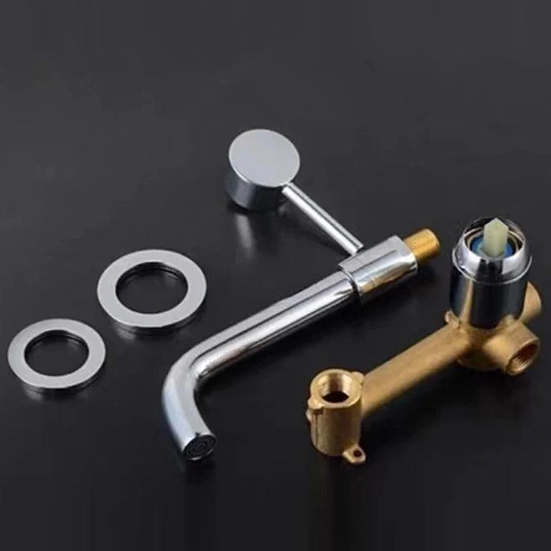 Wall Mounted Faucests Single Lever Handle Taps for Bathroom -Bathlova