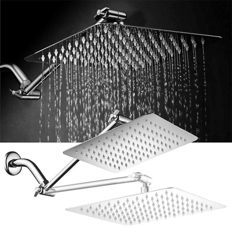 Wall Mounted Fixed Shower Head Modern Style Metal Shower Head -Bathlova