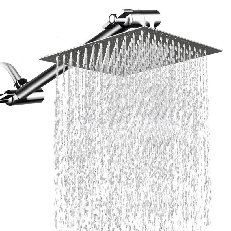 Wall Mounted Fixed Shower Head Modern Style Metal Shower Head -Bathlova