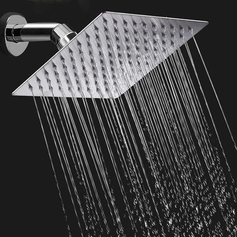 Wall Mounted Fixed Shower Head Modern Style Metal Shower Head -Bathlova