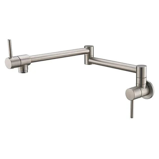 Wall Mounted Foldable Kitchen Tap Sink Tap Rotate Folding Spout -Bathlova