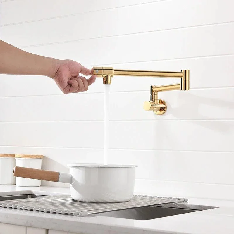 Wall Mounted Foldable Kitchen Tap Sink Tap Rotate Folding Spout -Bathlova