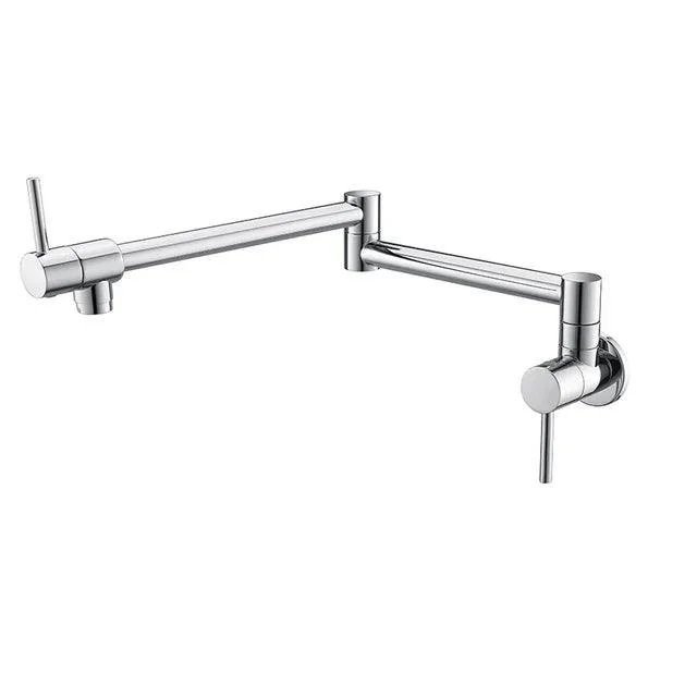 Wall Mounted Foldable Kitchen Tap Sink Tap Rotate Folding Spout -Bathlova