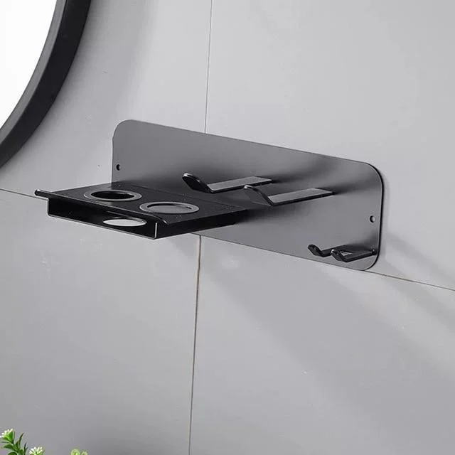 Wall Mounted Hairdryer and Hair Accessories Shelf -Bathlova