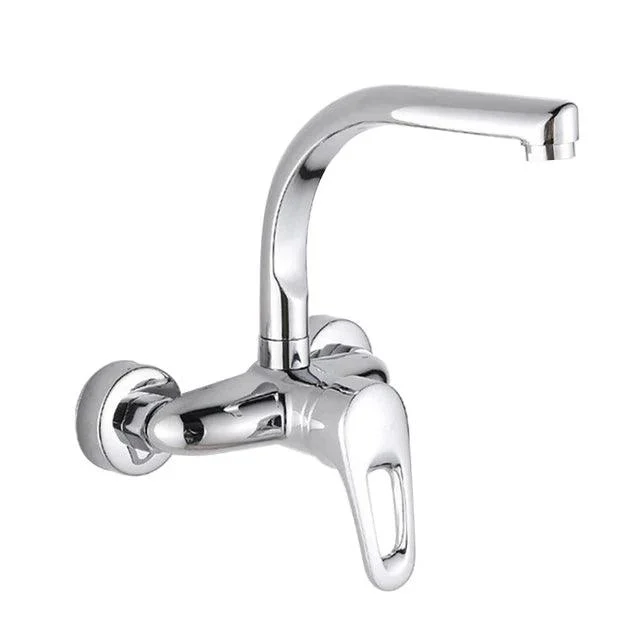 Wall Mounted Kitchen Tap Basin Tap Swivel Spout Kitchen Tap -Bathlova