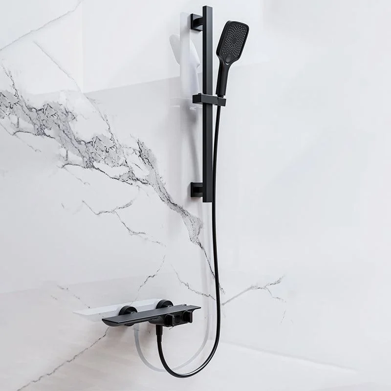 Wall Mounted Metal Bathroom Tap Low Arc Waterfall Tub Filler -Bathlova