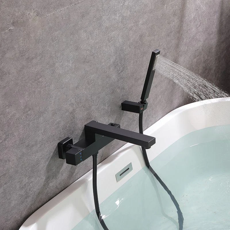 Wall Mounted Metal Freestanding Tub Filler Single Handle Freestanding Tap -Bathlova