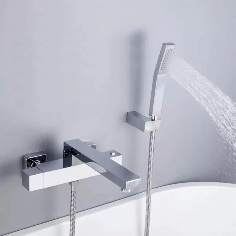 Wall Mounted Metal Freestanding Tub Filler Single Handle Freestanding Tap -Bathlova