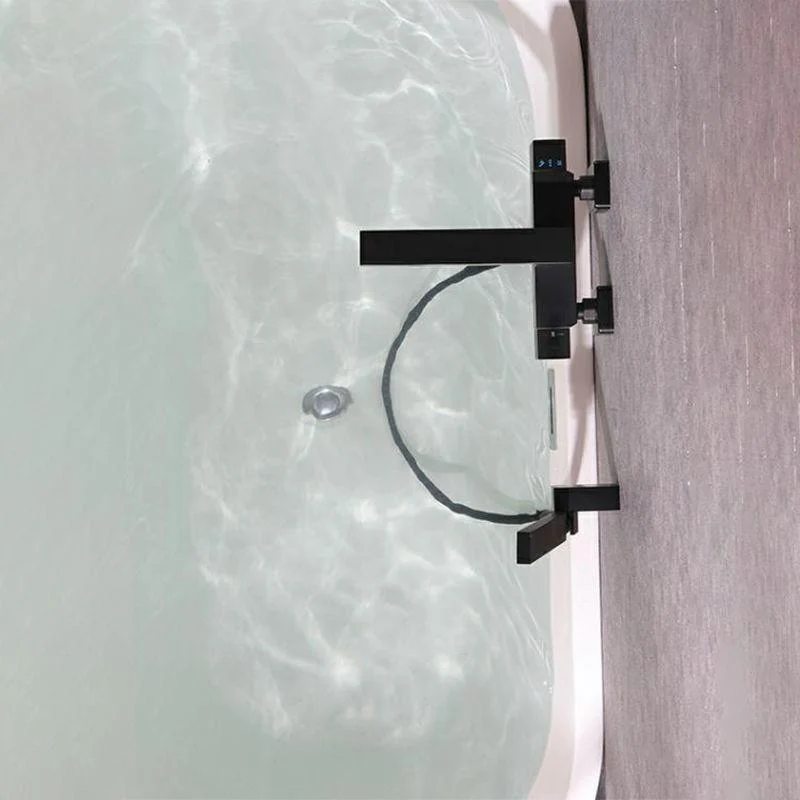 Wall Mounted Metal Freestanding Tub Filler Single Handle Freestanding Tap -Bathlova