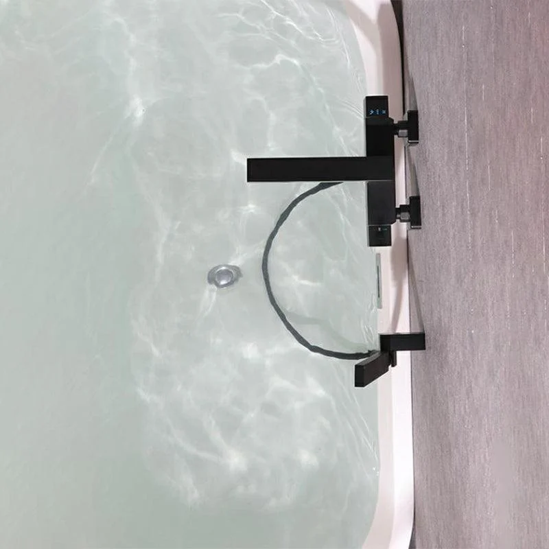 Wall Mounted Metal Freestanding Tub Filler Single Handle Freestanding Tap -Bathlova