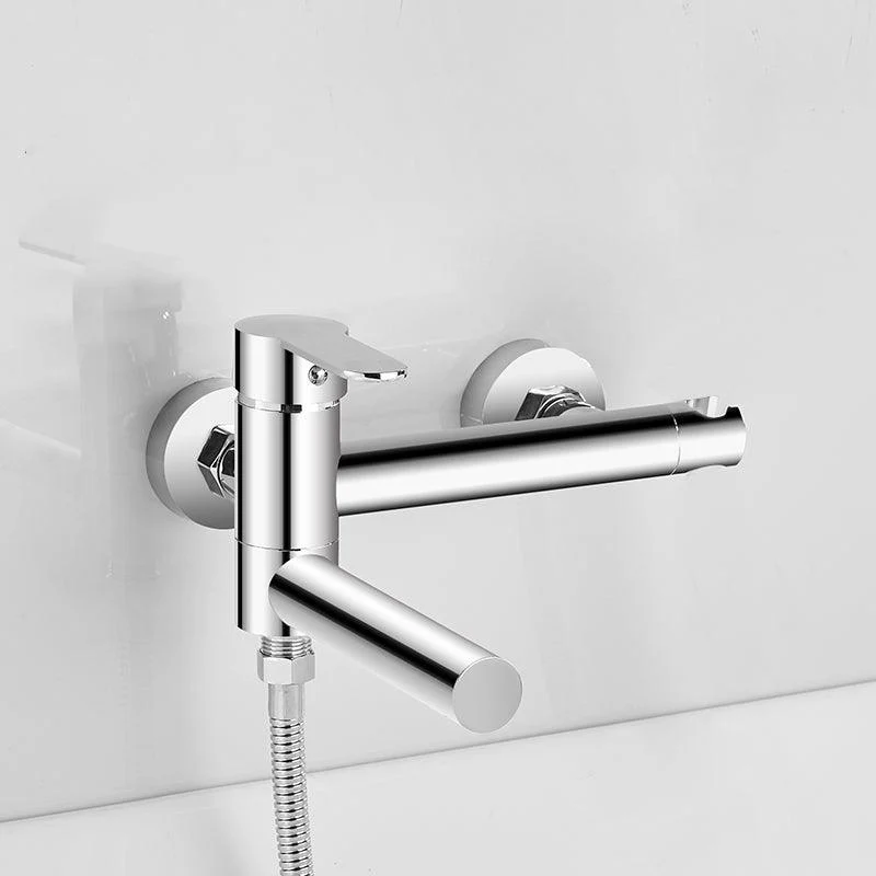 Wall Mounted Metal Rotatable Tub Filler Single Handle Tap -Bathlova