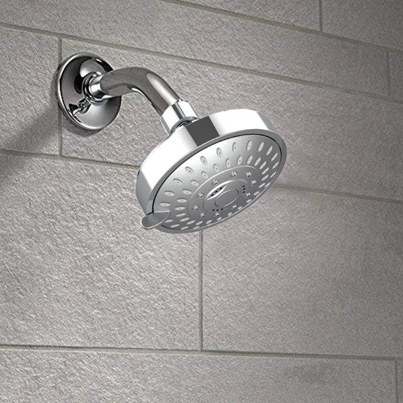 Wall Mounted Metal Shower Head Modern Round Fixed Shower Head -Bathlova