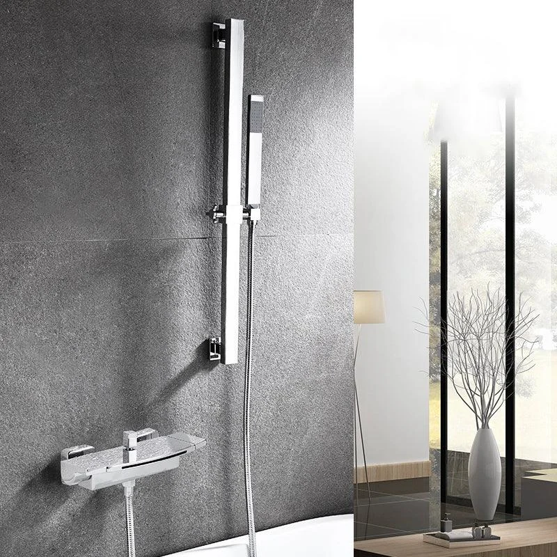 Wall Mounted Metal Tub Filler Low Arc Freestanding Bathtub Tap -Bathlova