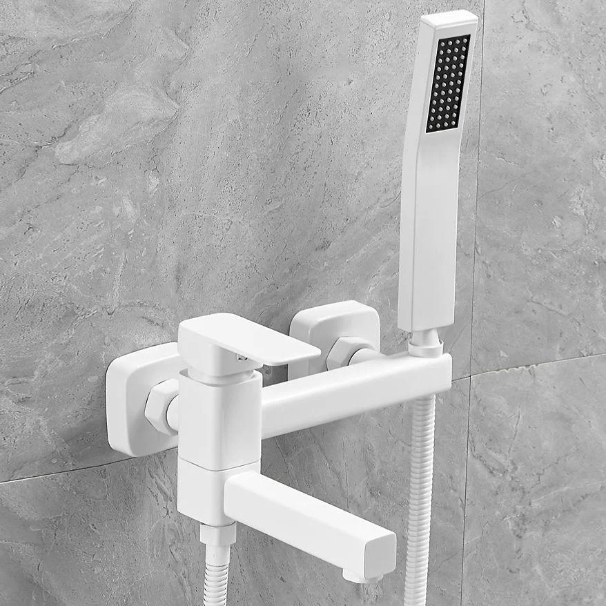 Wall Mounted Metal Tub Filler Low Arc Rotatable Bathroom Tap -Bathlova